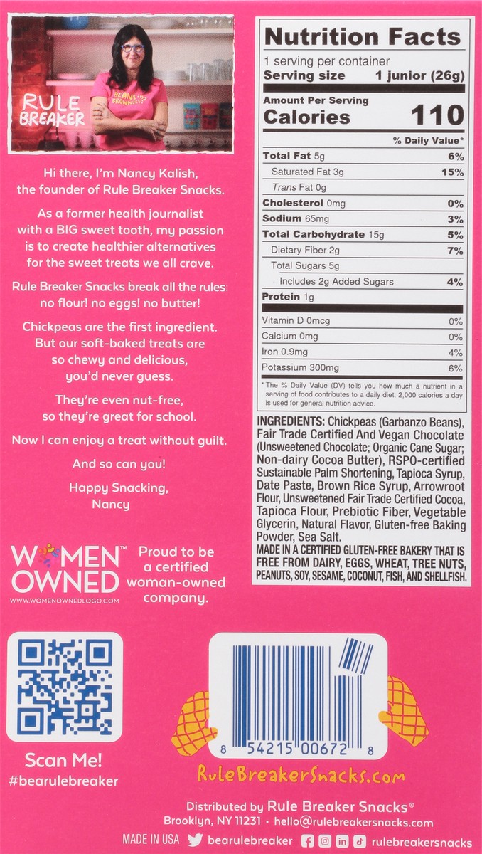 slide 5 of 9, Rule Breaker Soft Bake Chocolate Brownie Juniors, 5 ct / 0.9 oz
