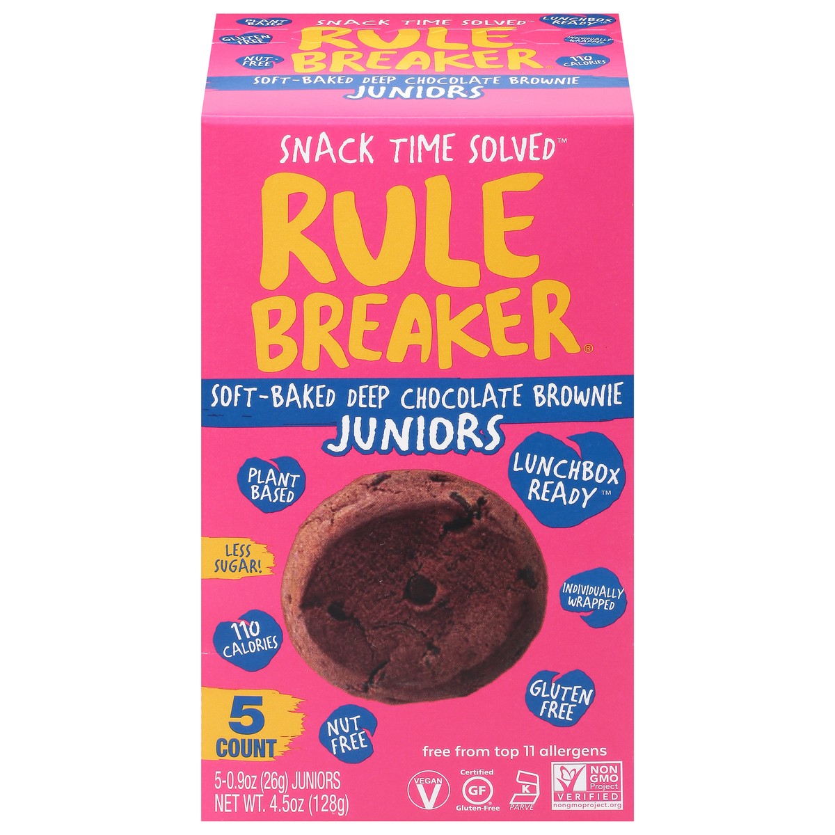 slide 1 of 9, Rule Breaker Soft Bake Chocolate Brownie Juniors, 5 ct / 0.9 oz
