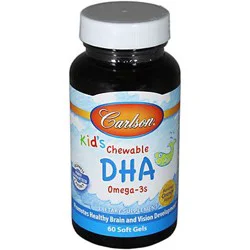 Carlson For Kids Chewable DHA Orange Flavored Softgels