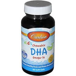 Carlson For Kids Chewable DHA Orange Flavored Softgels