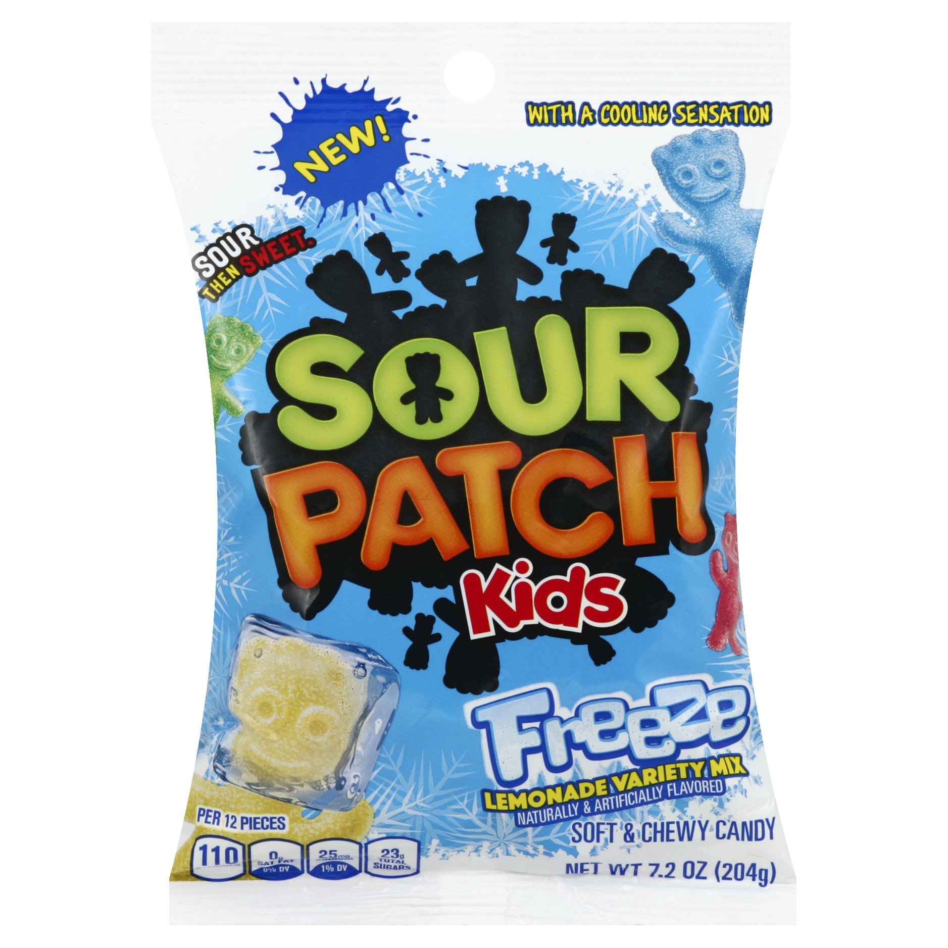 Sour Patch Kids Freeze Lemonade Variety Mix Soft & Chewy Candy 7.2 oz ...