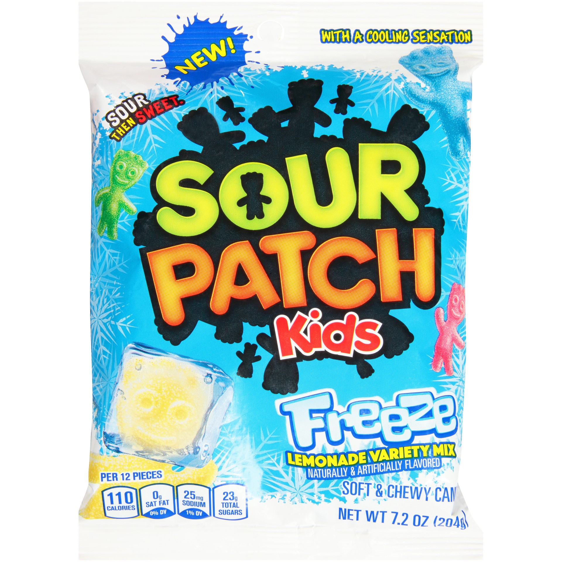 slide 1 of 5, SOUR PATCH KIDS Candy, Freeze Flavor, 1 Bag (7.2 oz.), 7.2 oz