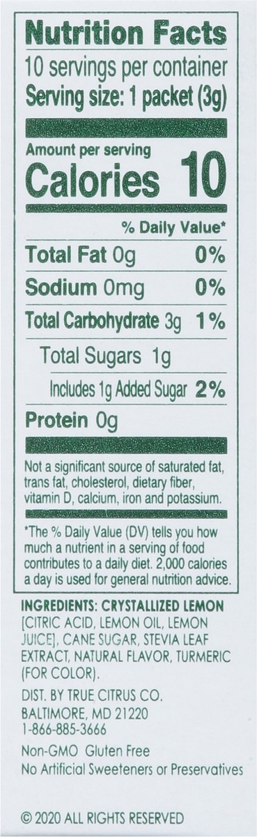 slide 3 of 15, True Lemon Lemonade Original Drink Mix 10 ea, 10 ct