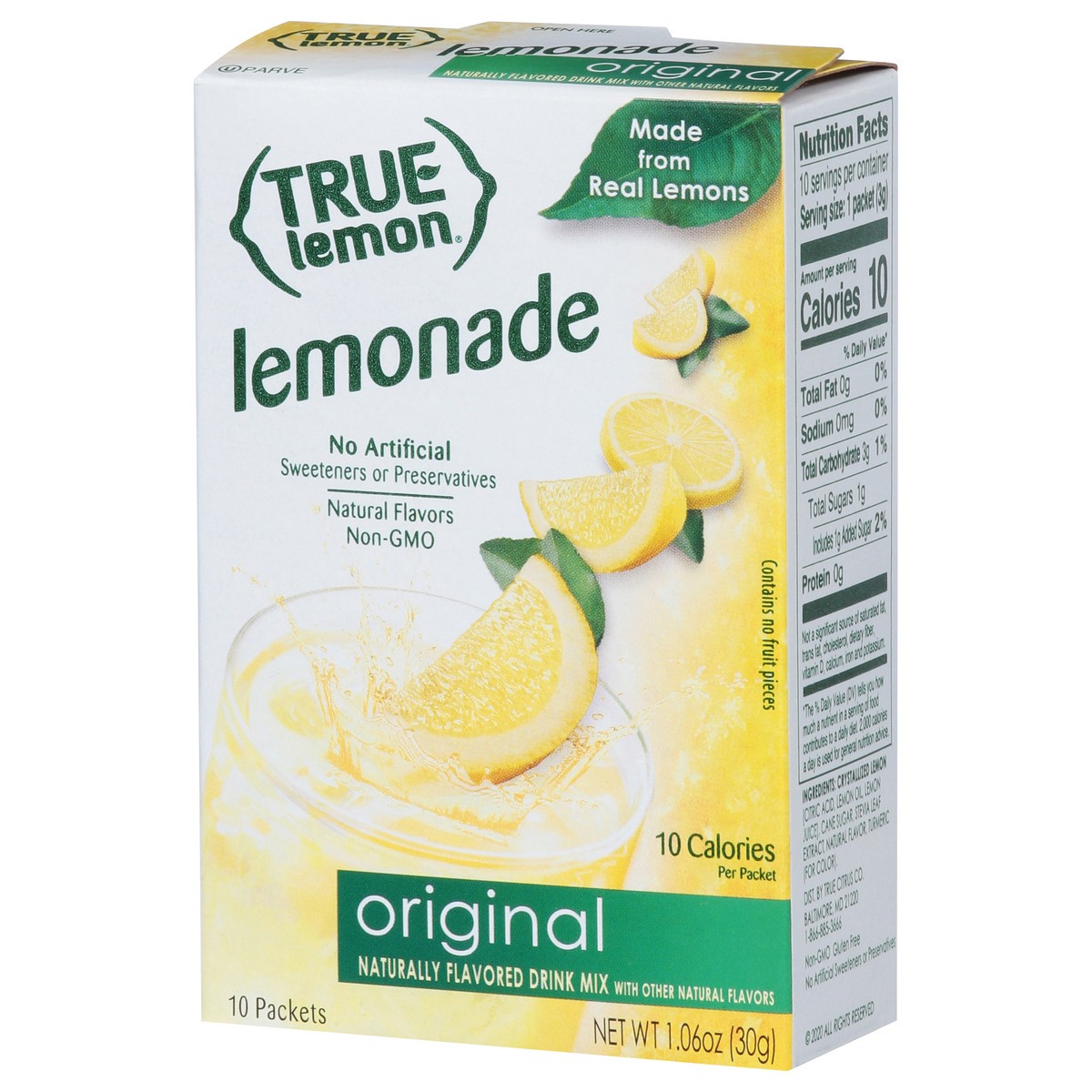 slide 6 of 15, True Lemon Lemonade Original Drink Mix 10 ea, 10 ct