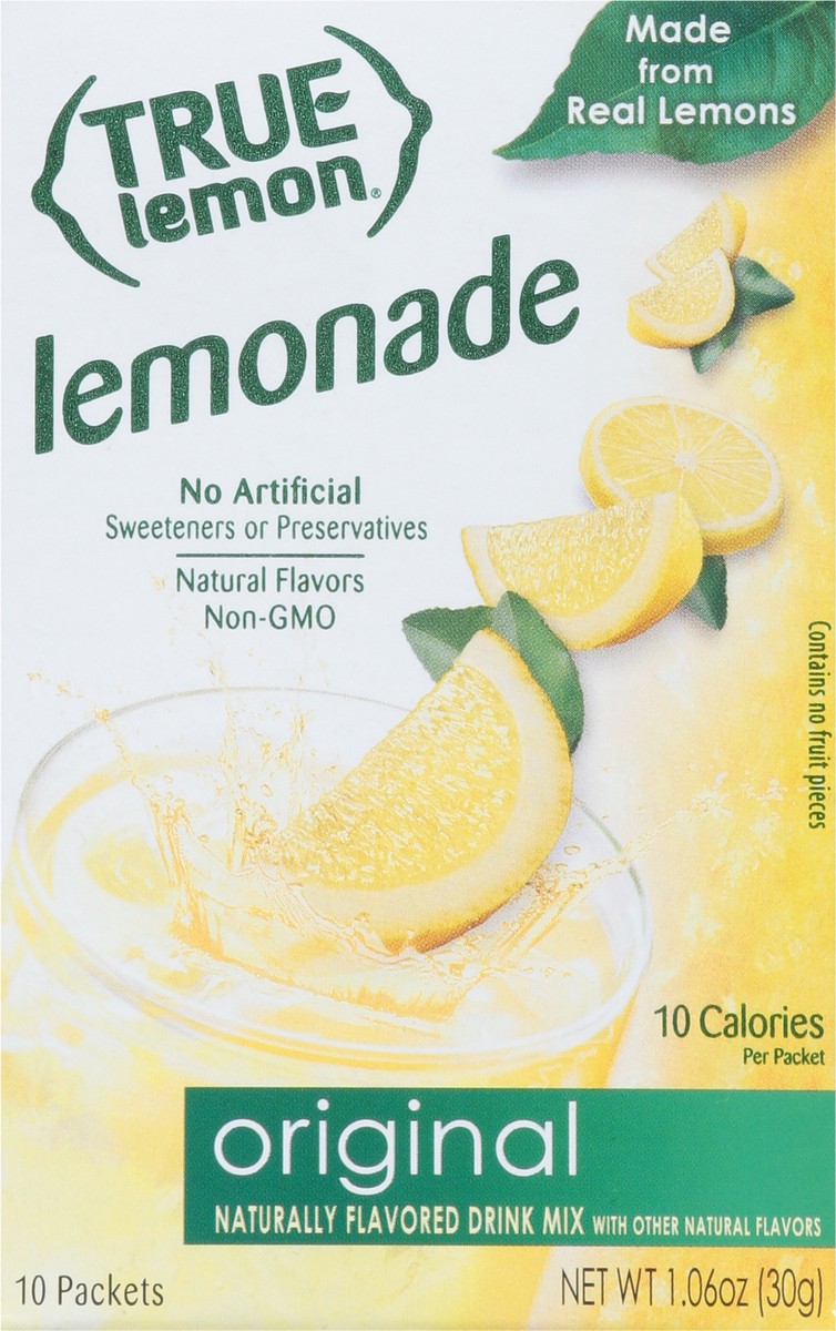 slide 15 of 15, True Lemon Lemonade Original Drink Mix 10 ea, 10 ct