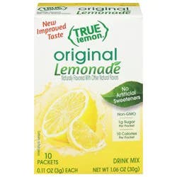 True Lemon Original Lemonade Drink Mix - 10 x 0.11 oz Packets