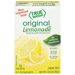 True Lemon Original Lemonade Drink Mix 10 - 0.11 oz Packets