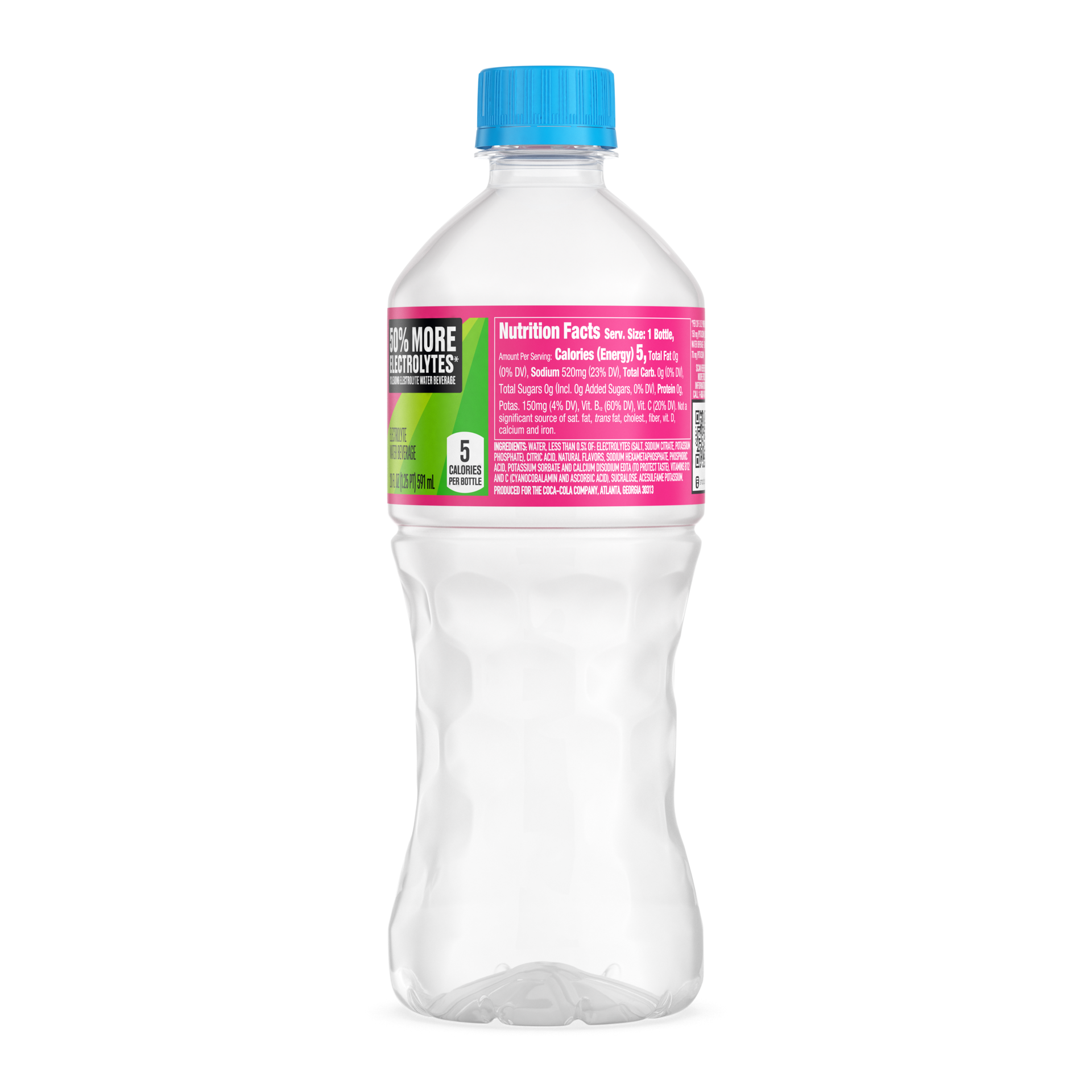 slide 5 of 5, POWERADE Power Water Zero Sugar Strawberry Kiwi Bottle, 20 fl oz, 20 fl oz