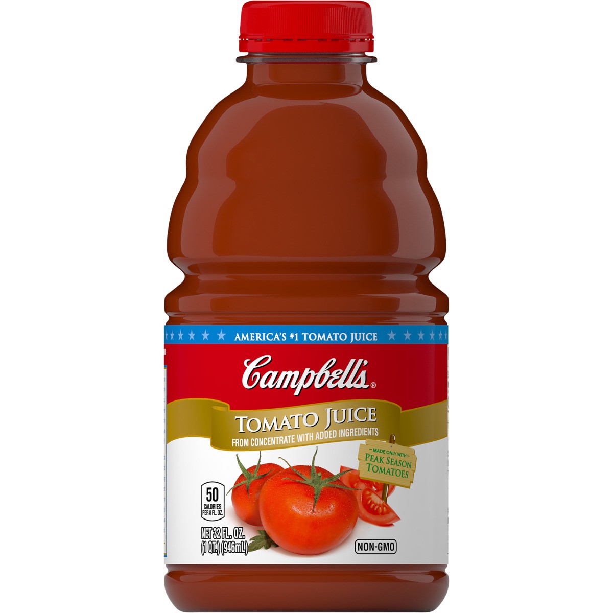 slide 3 of 11, Campbell's Campbell''s 100% Tomato Juice, 32 fl oz Bottle, 32 fl oz