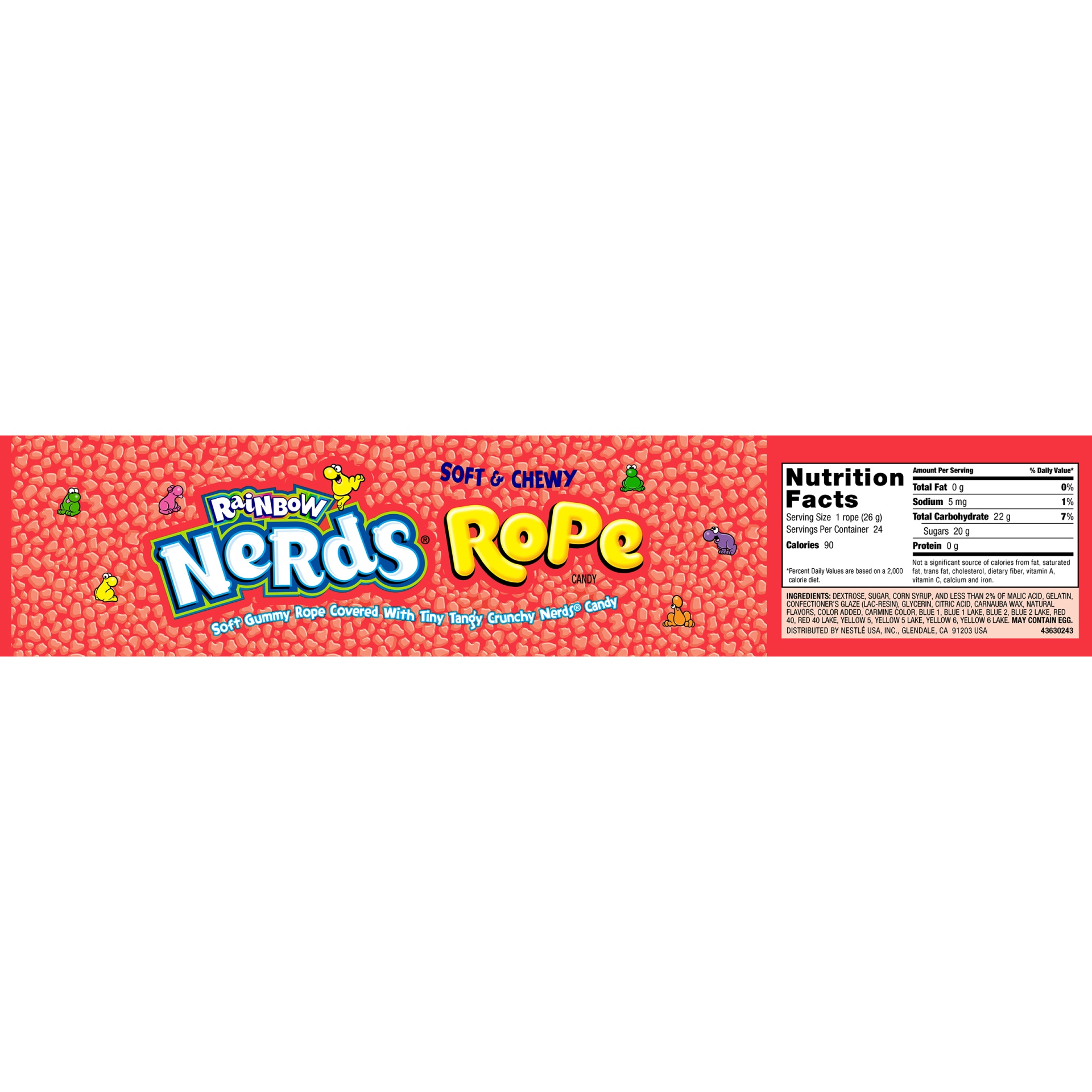 slide 4 of 8, Nerds Rope Candy 0.92 Oz, 24Ct, 228 oz