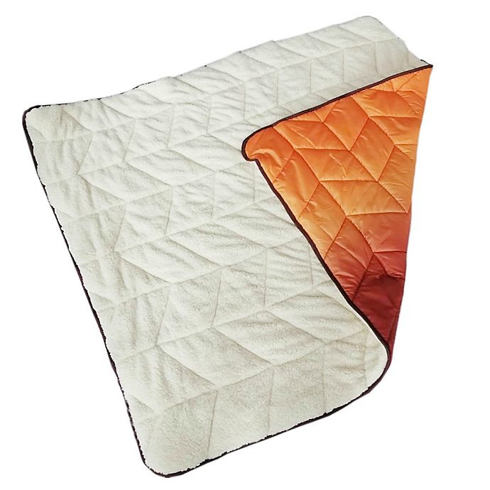 slide 1 of 1, Wamsutta Puffer Throw Blanket - Orange, 1 ct