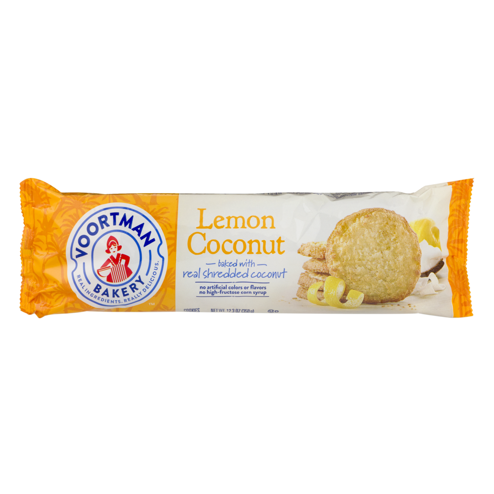 slide 1 of 6, Voortman Bakery Lemon Coconut Cookies, 12.3 oz