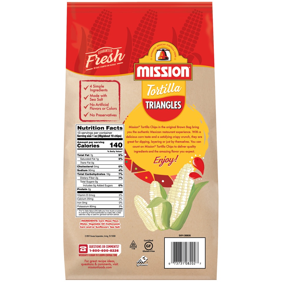 slide 2 of 6, Mission Tortilla Chip Triangles - 11oz, 13 oz