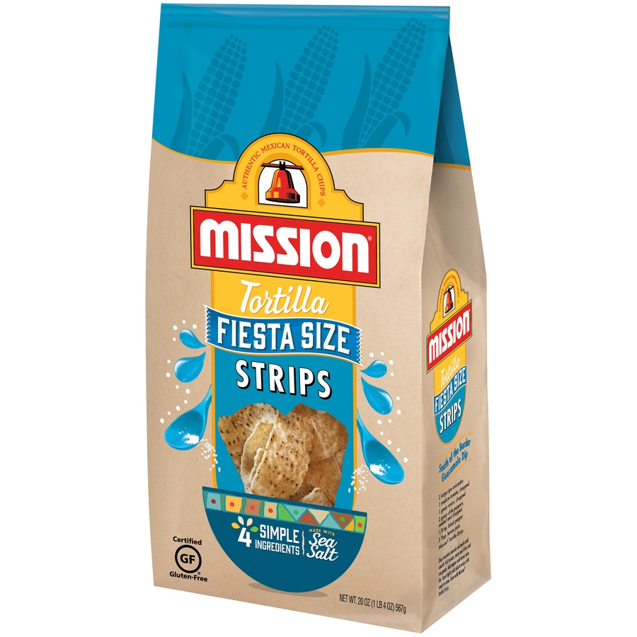 slide 5 of 6, Mission Fiesta Size Strips Tortilla Chips - 18oz, 20 oz