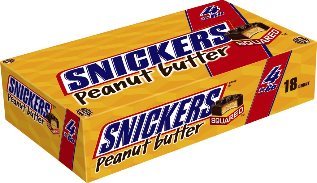 slide 1 of 1, Snickers Peanut Butter Squared King Size, 18 ct