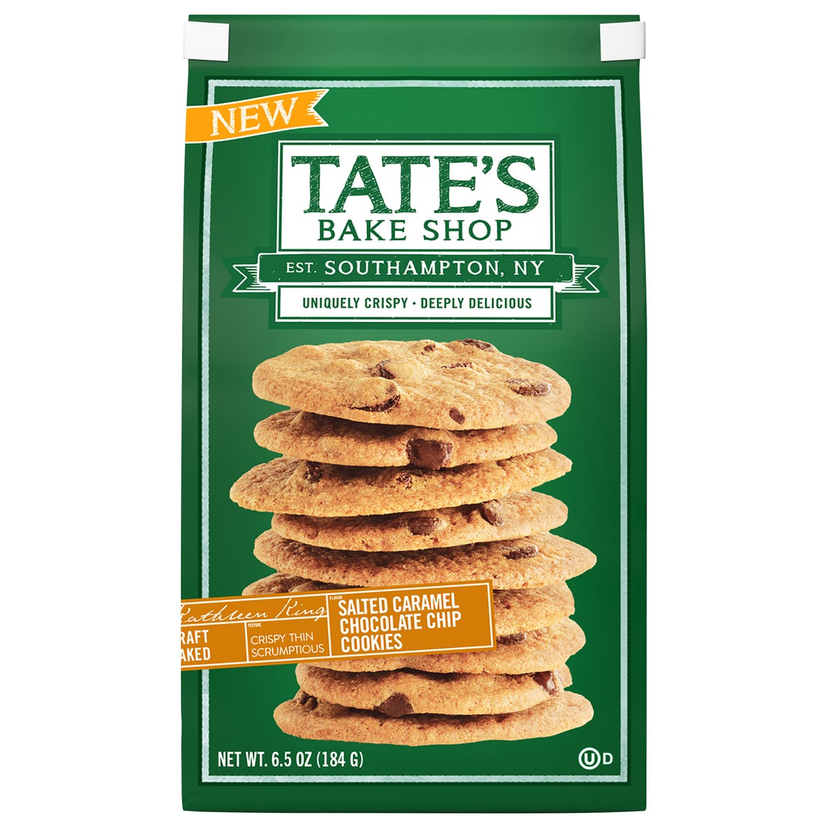 slide 2 of 13, Tate's Bake Shop Salted Caramel Chocolate Chip Cookies, 6.5 oz, 6.5 oz