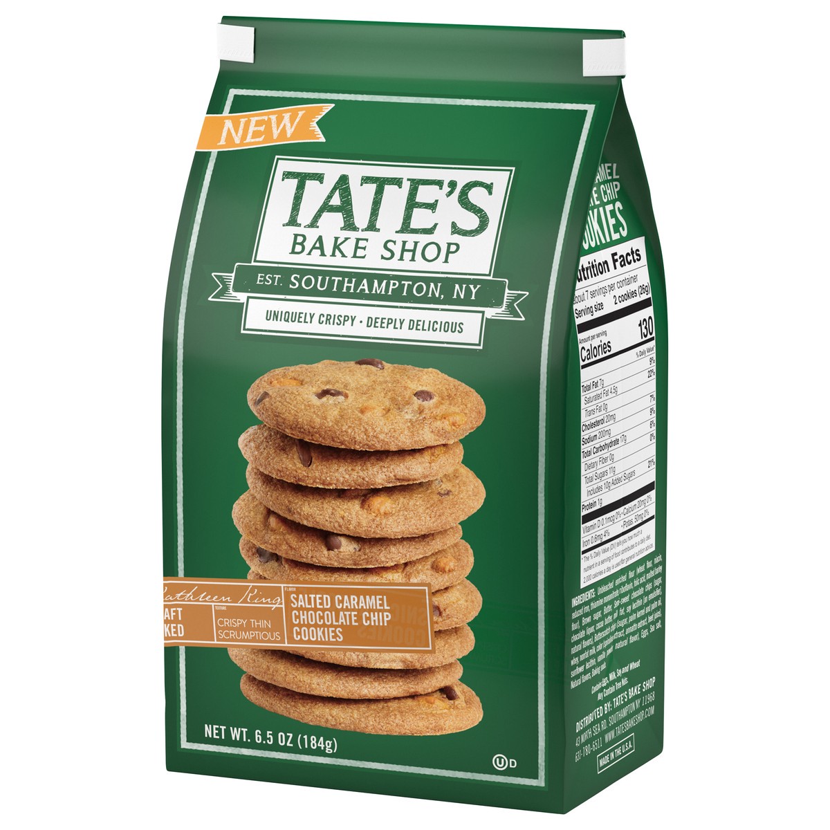 slide 11 of 13, Tate's Bake Shop Salted Caramel Chocolate Chip Cookies, 6.5 oz, 6.5 oz