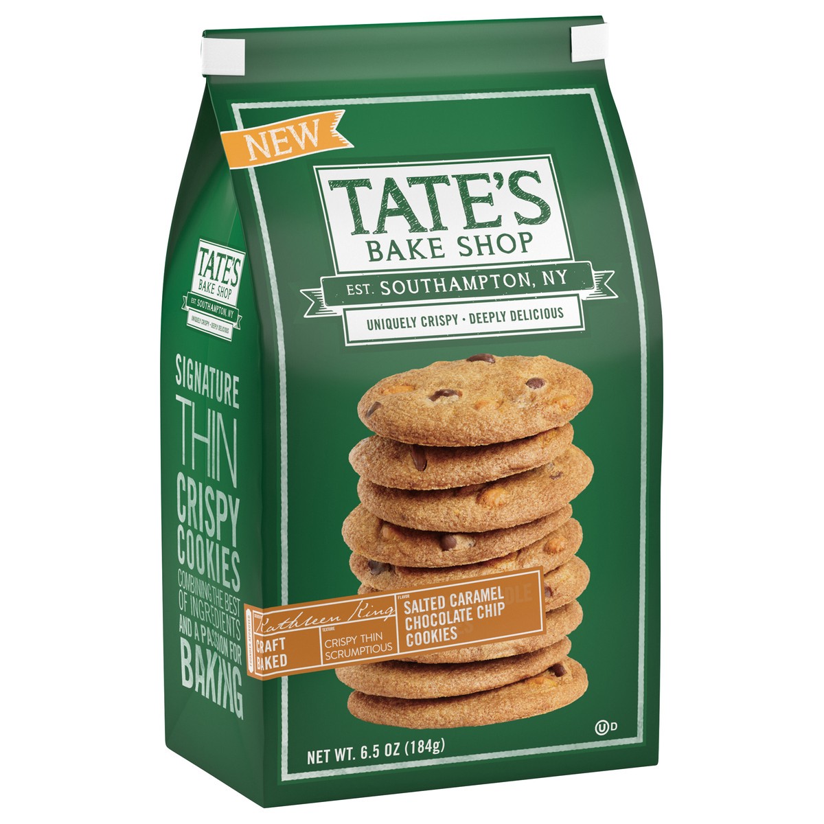 slide 13 of 13, Tate's Bake Shop Salted Caramel Chocolate Chip Cookies, 6.5 oz, 6.5 oz