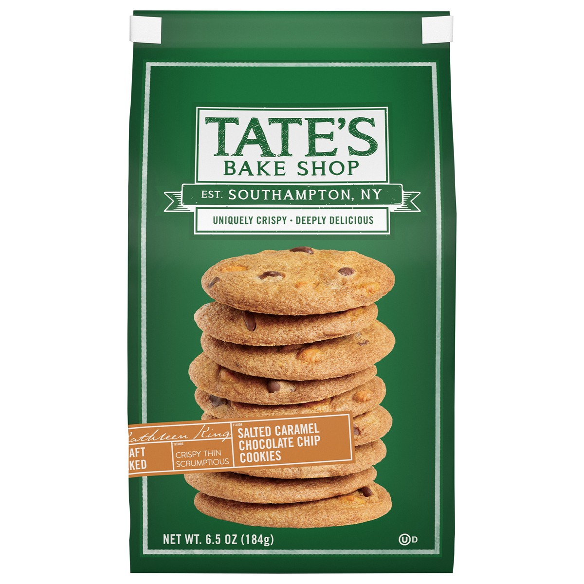 slide 1 of 13, Tate's Bake Shop Salted Caramel Chocolate Chip Cookies, 6.5 oz, 6.5 oz