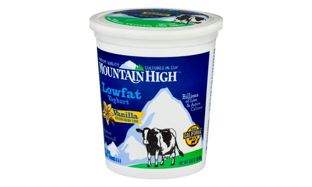 slide 3 of 3, Mountain High All Natural Nonfat Vanilla Yoghurt - 32oz, 