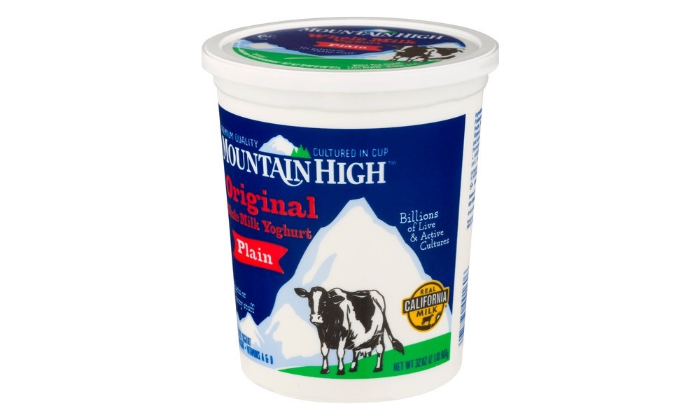 slide 2 of 3, Mountain High All Natural Original Plain Yoghurt - 32oz, 