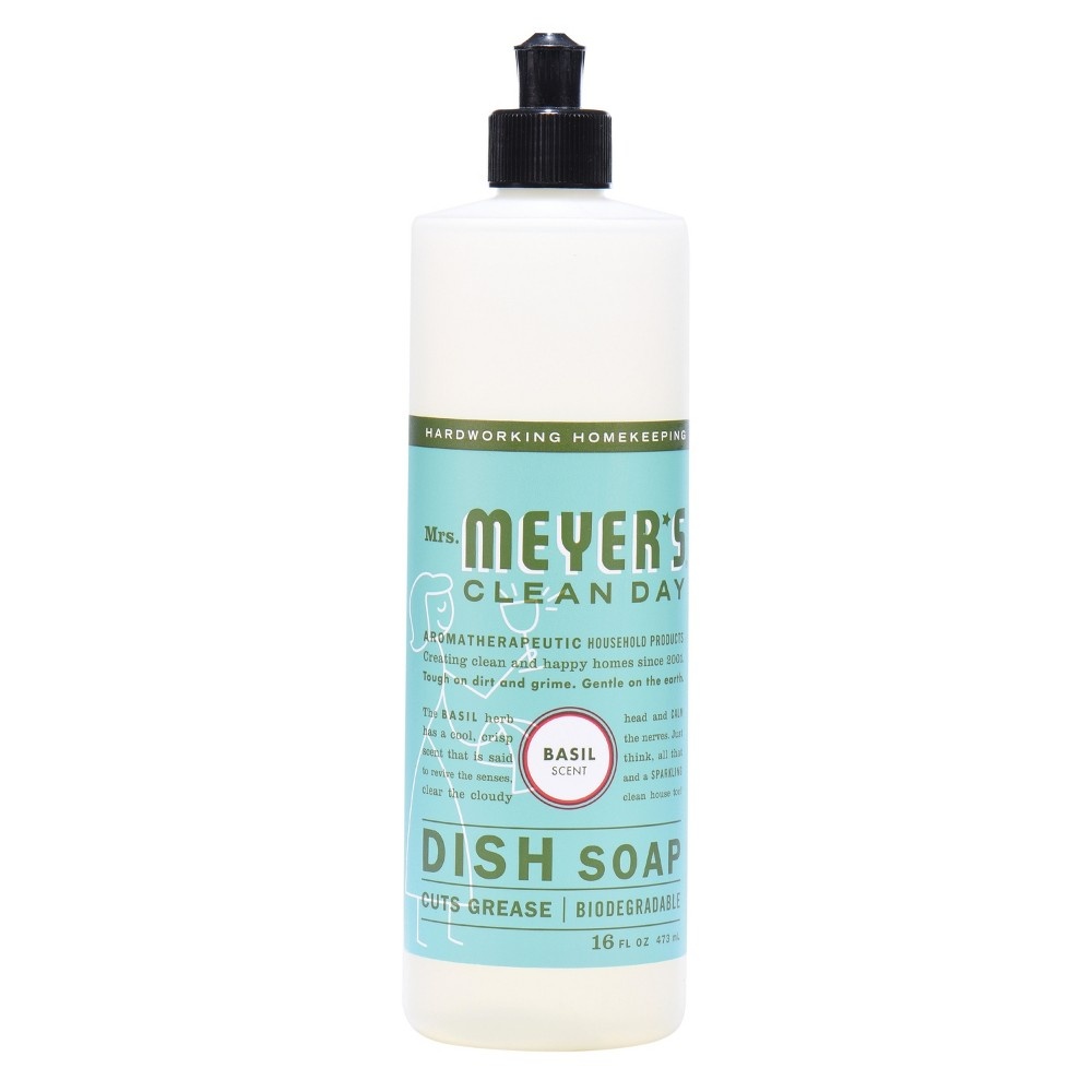 slide 4 of 4, Mrs. Meyer's Clean Day Basil Scent Liquid Dish Soap - 16 fl oz, 16 fl oz