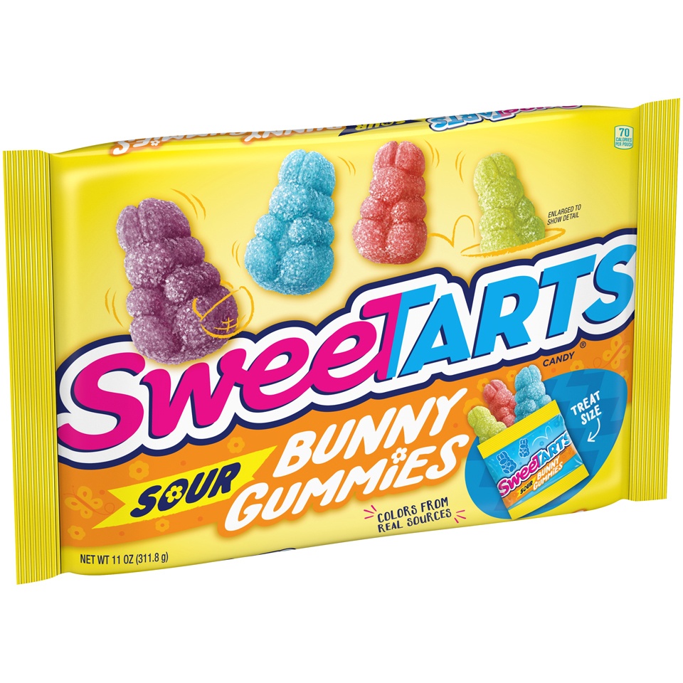 slide 2 of 8, SweeTARTS Sour Bunny Treat Size, 11 oz