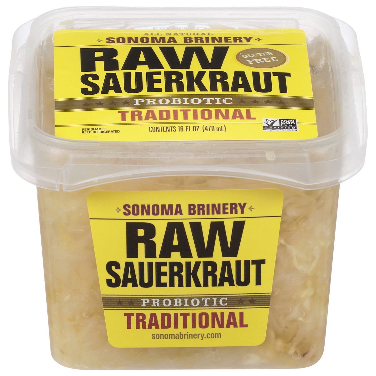 slide 9 of 14, Sonoma Brinery Raw Probiotic Traditional Sauerkraut 16 fl oz, 16 fl oz