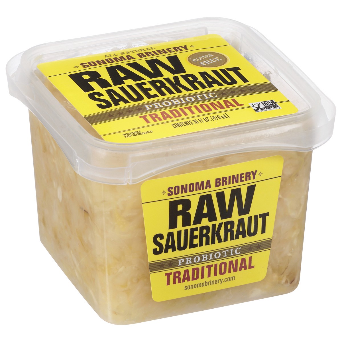 slide 4 of 14, Sonoma Brinery Raw Probiotic Traditional Sauerkraut 16 fl oz, 16 fl oz