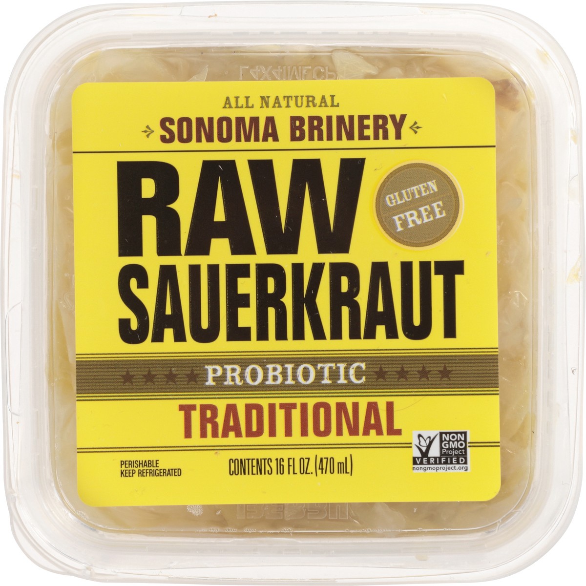 slide 13 of 14, Sonoma Brinery Raw Probiotic Traditional Sauerkraut 16 fl oz, 16 fl oz