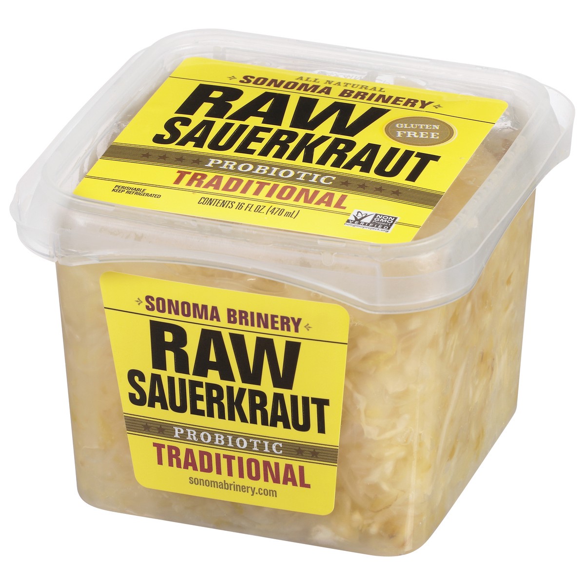 slide 10 of 14, Sonoma Brinery Raw Probiotic Traditional Sauerkraut 16 fl oz, 16 fl oz