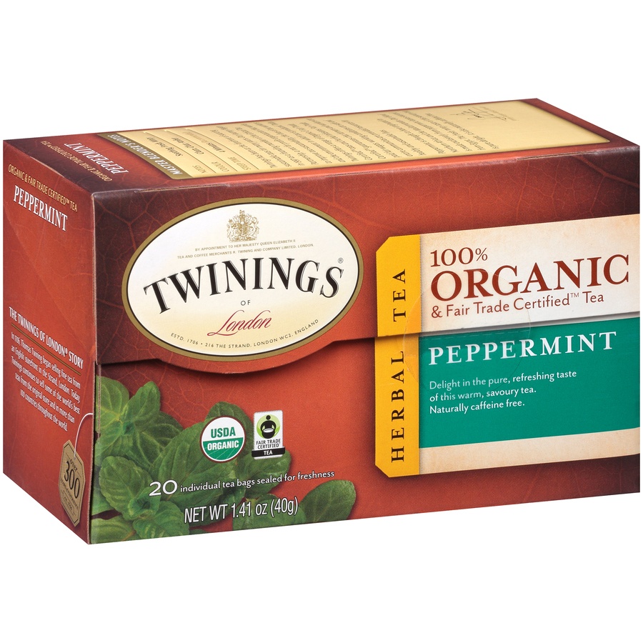 slide 3 of 7, Twinings 100% Organic & Fair Trade Certified Peppermint Tea - 1.41 oz, 1.41 oz