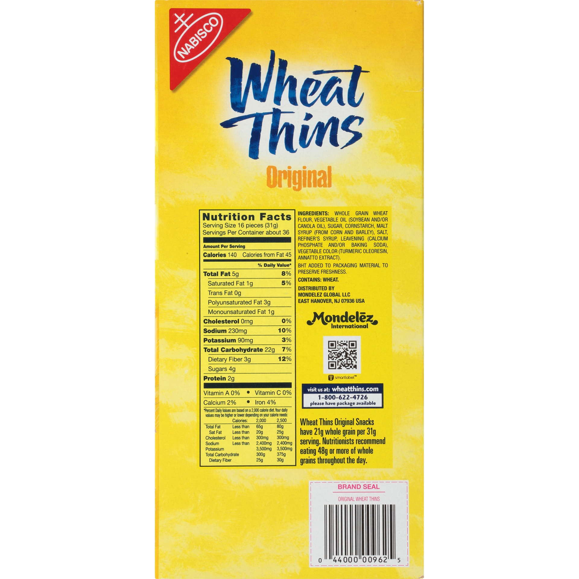 slide 2 of 8, Wheat Thin Original Crackers, 40 oz