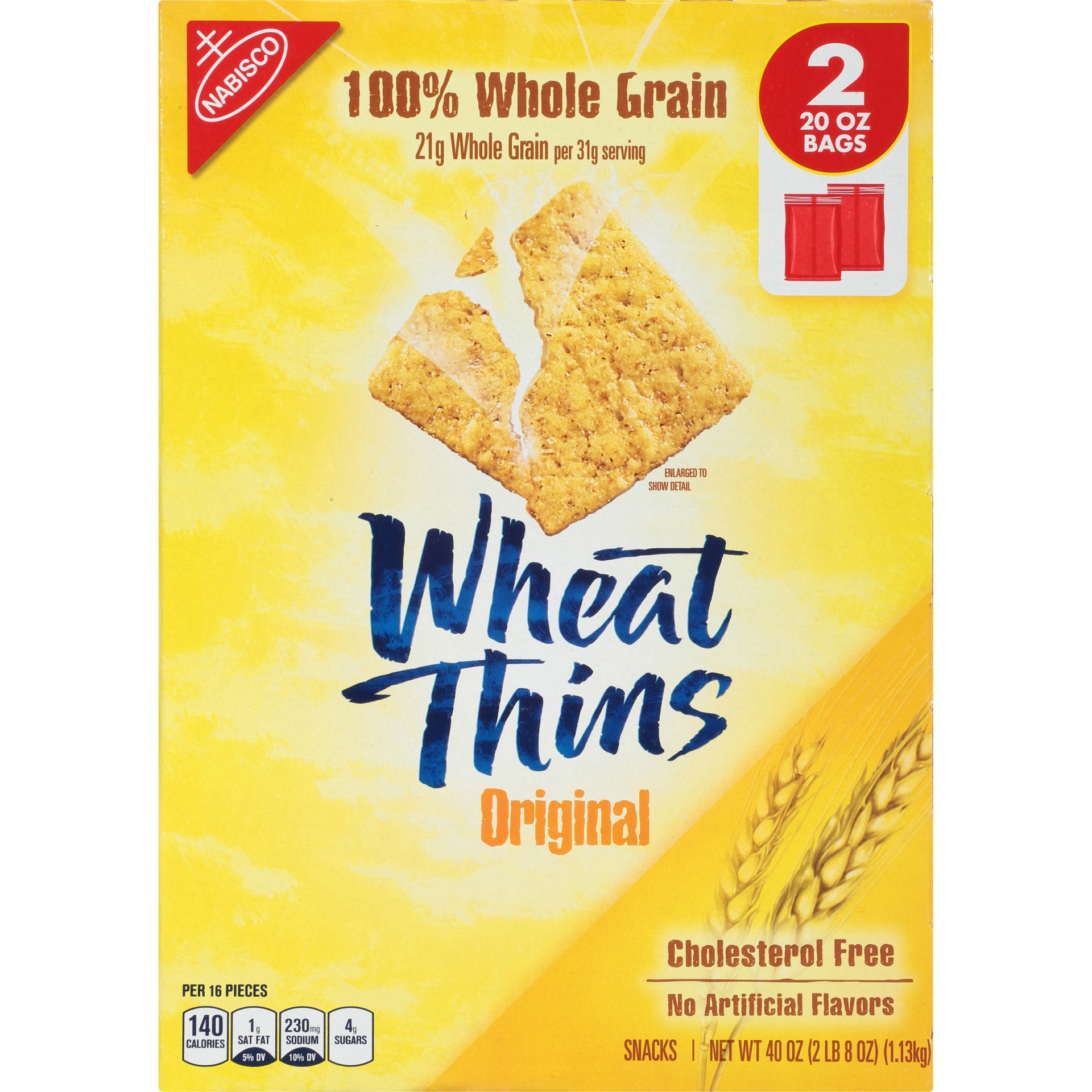 slide 5 of 8, Wheat Thin Original Crackers, 40 oz