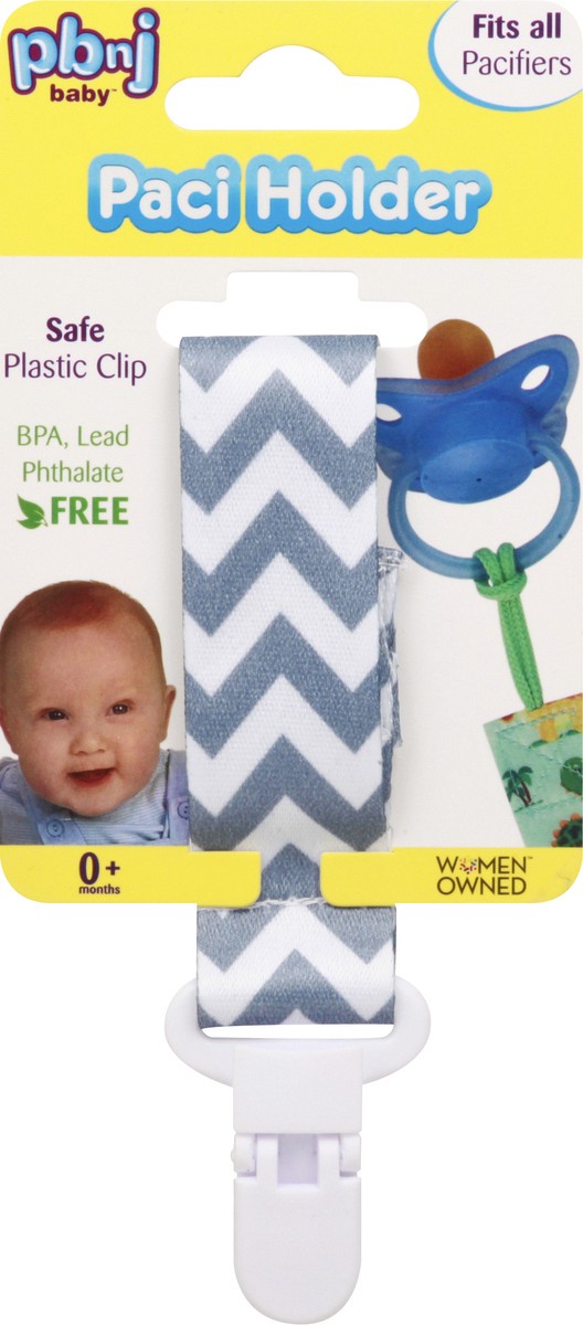 slide 1 of 9, PBnJ Baby Pacifier Holder, 1 ct