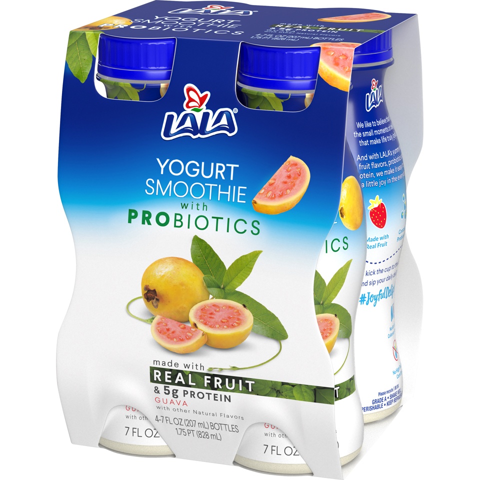 slide 3 of 8, LALA Guava Yogurt Smoothie 7 oz Bottles, 4 ct