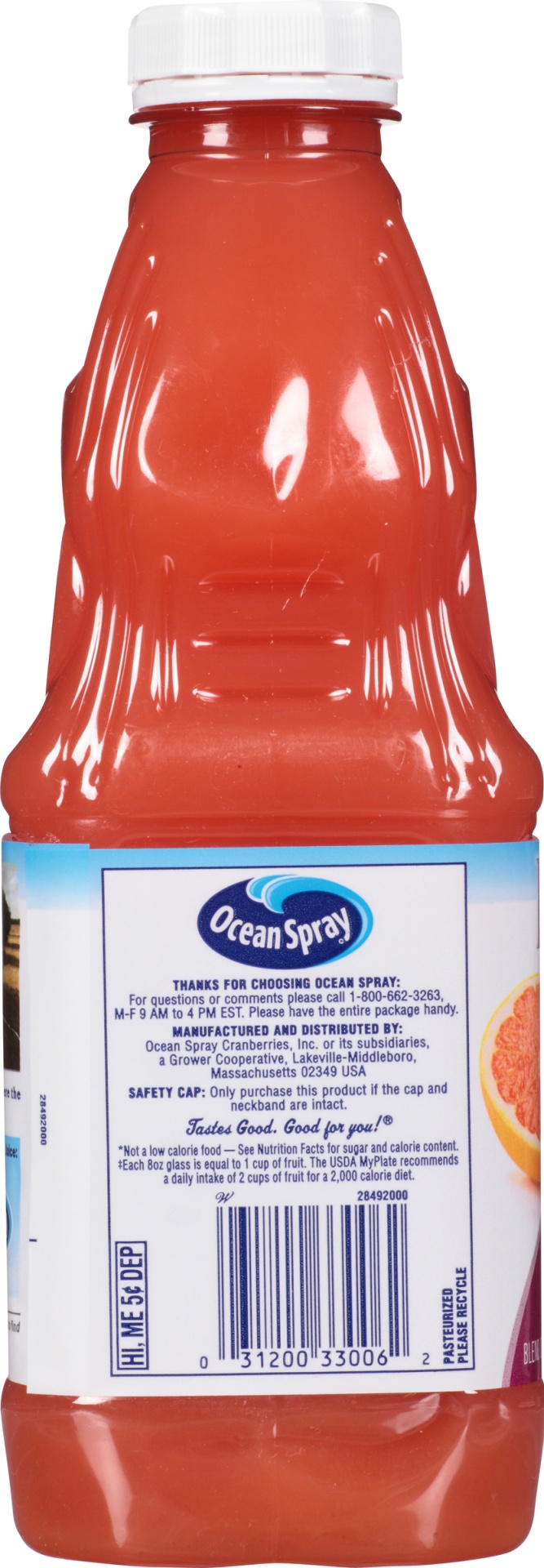 slide 5 of 8, Ocean Spray 100% Ruby Red Grapefruit Juice, 
