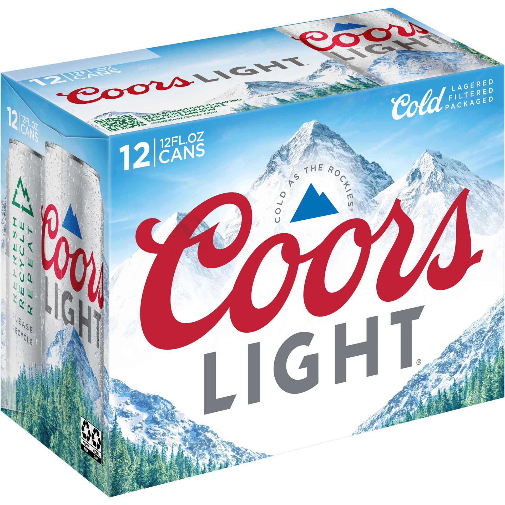 slide 5 of 5, Coors Light Beer, 12 ct; 12 oz