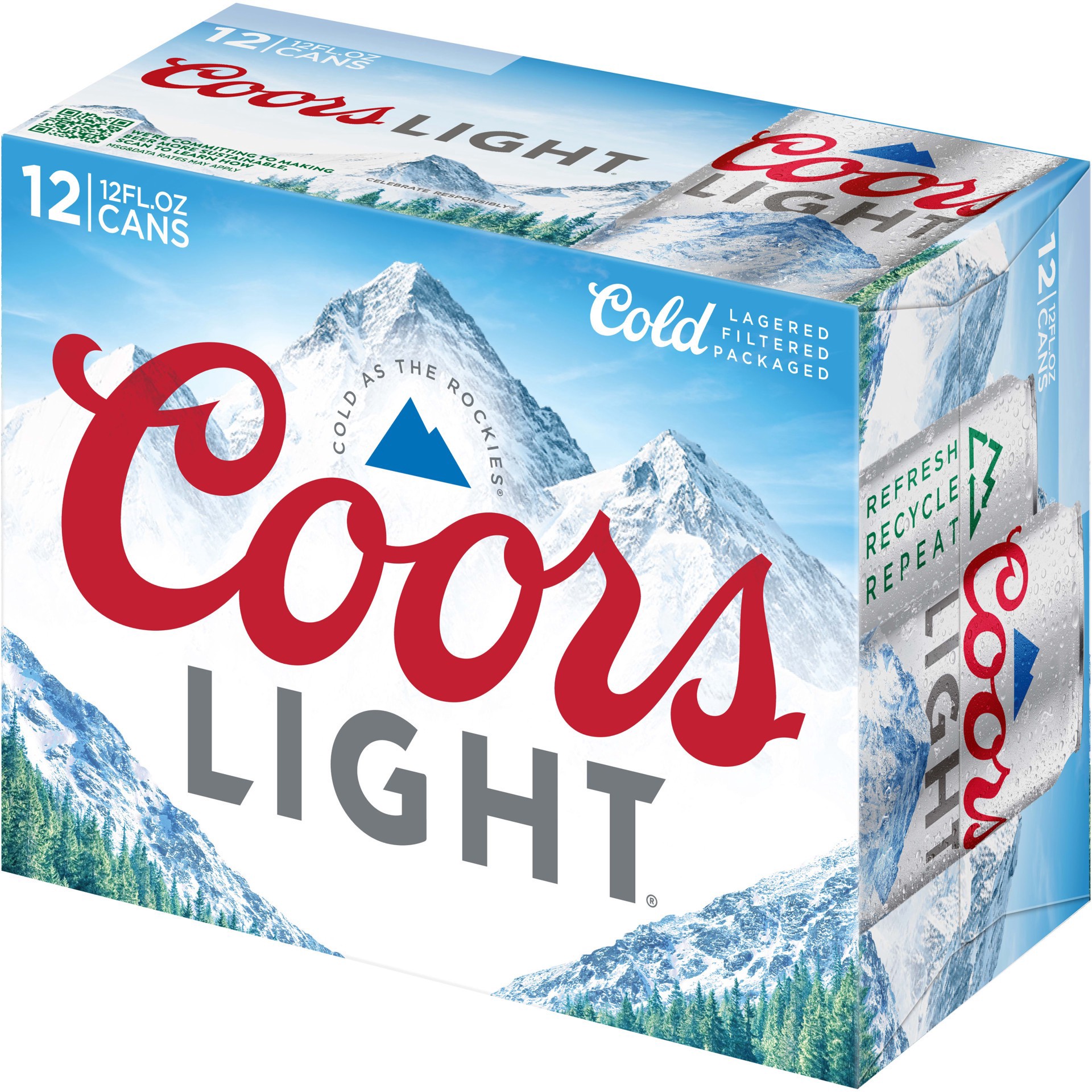 slide 3 of 5, Coors Light Beer, 12 ct; 12 oz