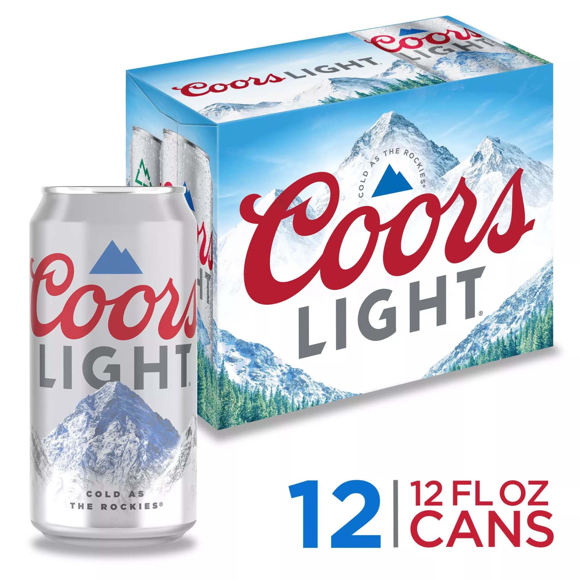 slide 1 of 5, Coors Light American-style Light Lager Beer, 12 oz