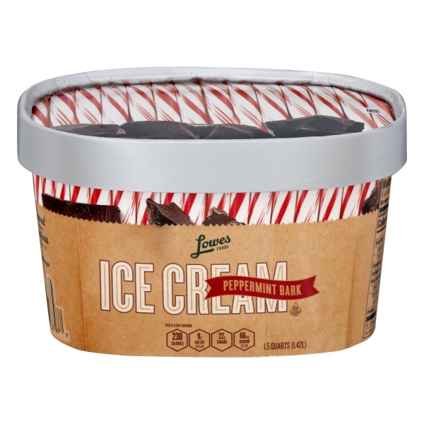 slide 1 of 1, Lowes Foods Ice Cream All Natural Peppermint Bark, 48 oz