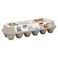 slide 1 of 1, O Organics Organic Eggs Large Brown - 12 Count, 12 ct