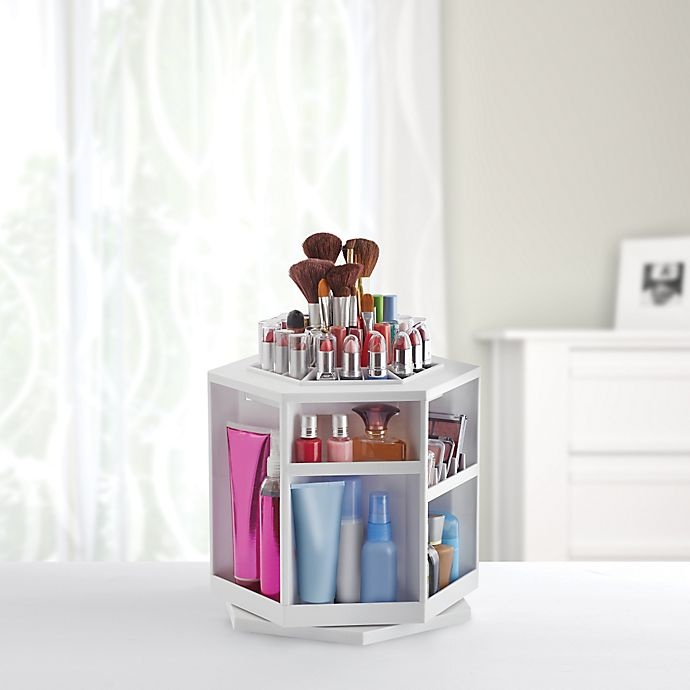 slide 4 of 4, Lori Greiner Spinning Cosmetic Organizer - White, 1 ct