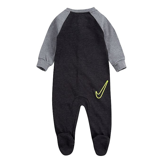 slide 2 of 2, Nike Newborn Just Do It Volt Footie - Black, 1 ct