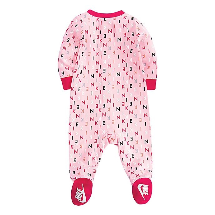 slide 2 of 2, Nike Newborn Printed Footed Coverall - Pink, 1 ct