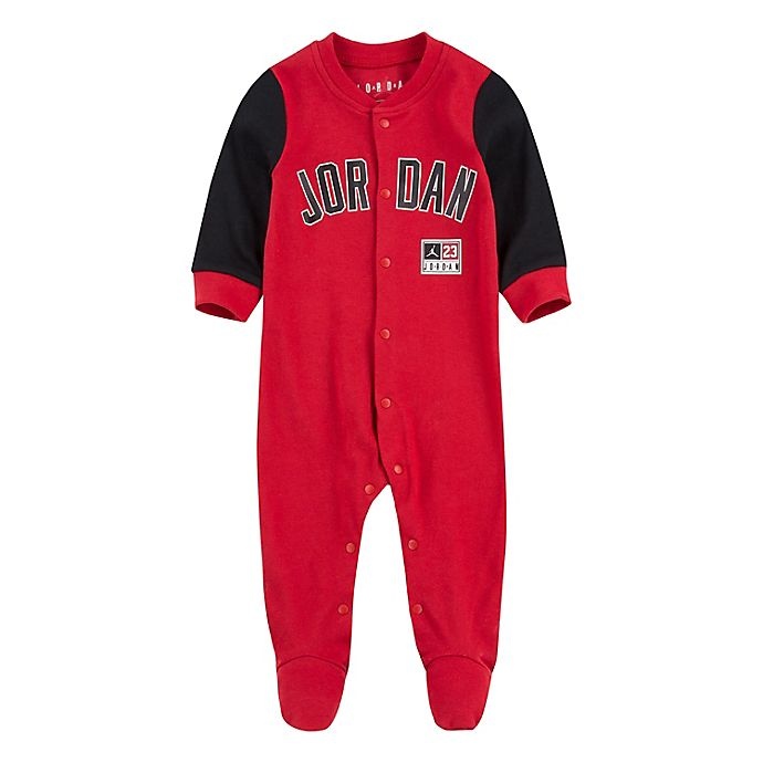 slide 1 of 2, Nike Jordan Newborn Diamond Footed Coverall - Red, 1 ct