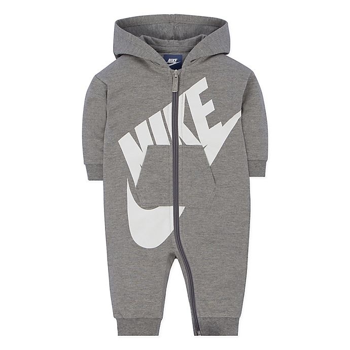 slide 1 of 2, Nike Newborn Play All Day Coverall - Grey, 1 ct