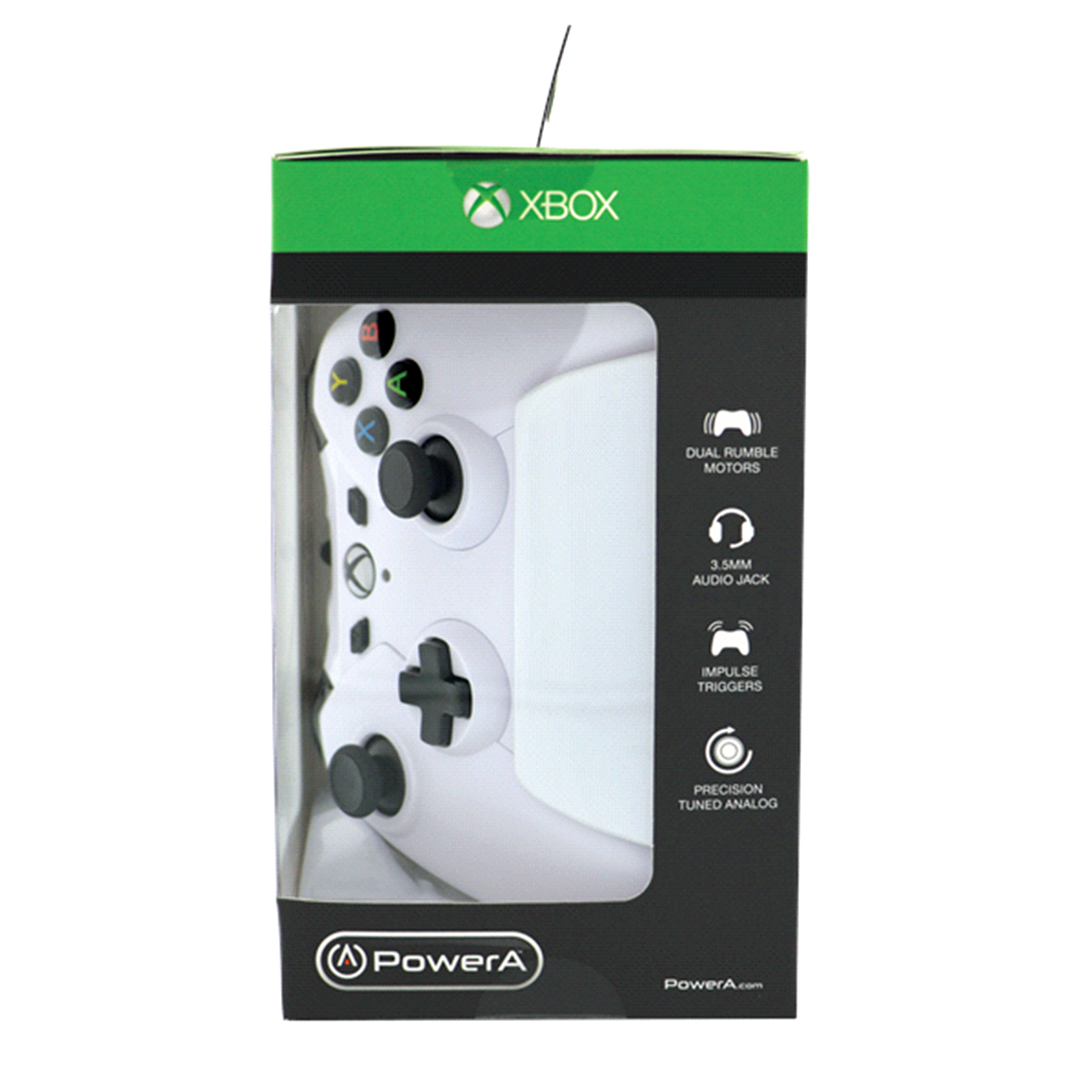 slide 7 of 8, PowerA Wired Controller for Xbox One, White, 1 ct