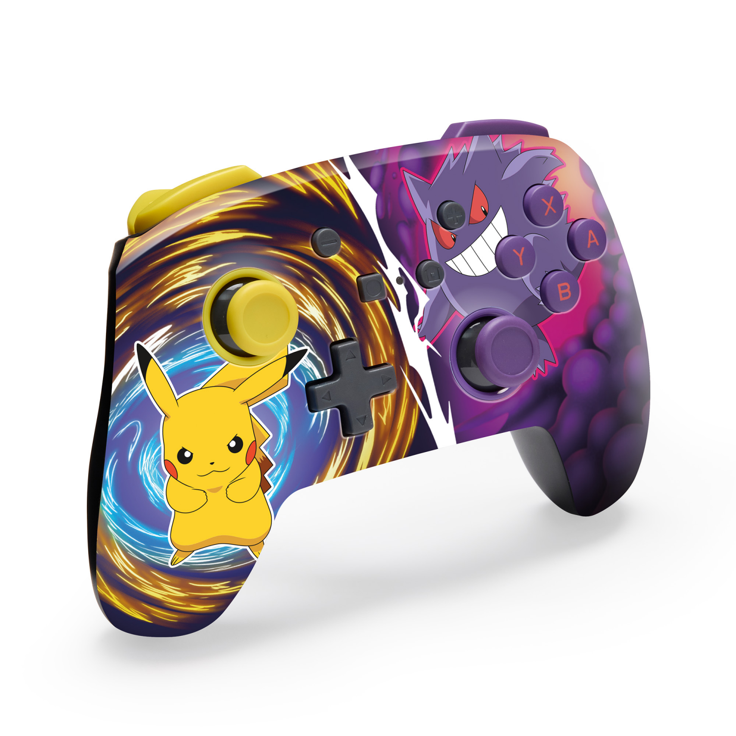 slide 4 of 7, Nintendo PowerA Enhanced Wireless Controller for Nintendo Switch - Pikachu vs. Gengar, 1 ct