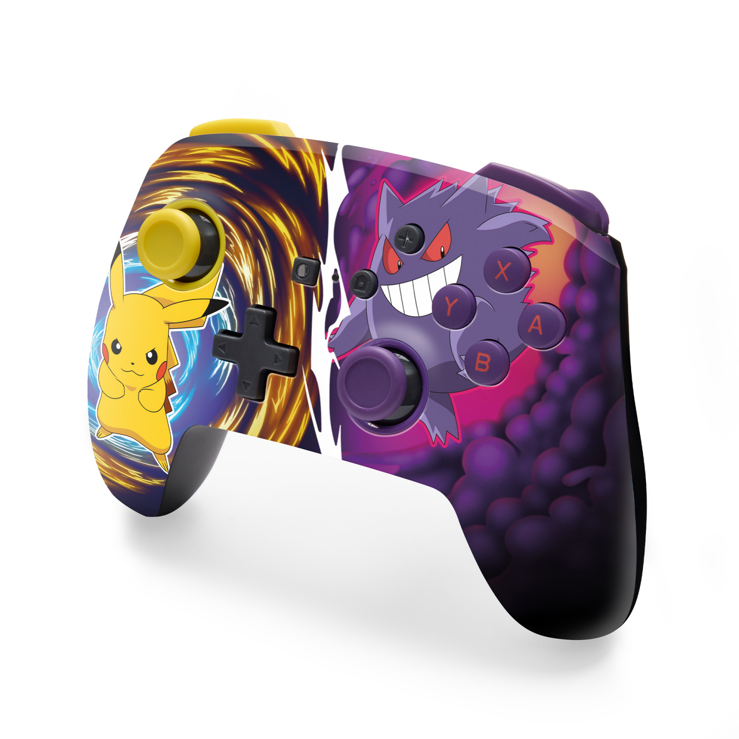 slide 5 of 7, Nintendo PowerA Enhanced Wireless Controller for Nintendo Switch - Pikachu vs. Gengar, 1 ct